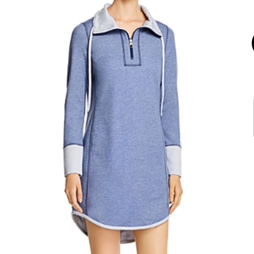 Tommy Bahama half zip reversible grey sweatshirt dress